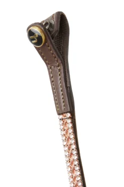 Horze Nancy Stirnriemen Mit Kristallen Und Flechtdetail -Reitsportbedarf 10170 BR RGO 2