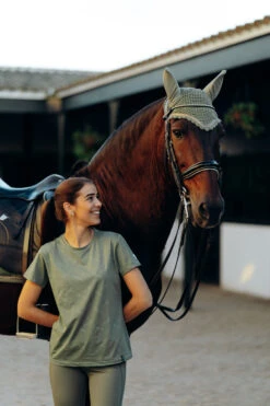 Horze Munich Fliegenhaube Mit Metall-Detail -Reitsportbedarf 22932 OVGR 3