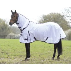 Weatherbeeta Comfitec Essential Mesh II Combo Fliegendecke Mit Festem Halsteil -Reitsportbedarf 317414 WH PU BL 1