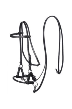 F.R.A. Pariba Sidepull (System 3) Mit Geflochtenem Nasenriemen, Inkl. Zügel